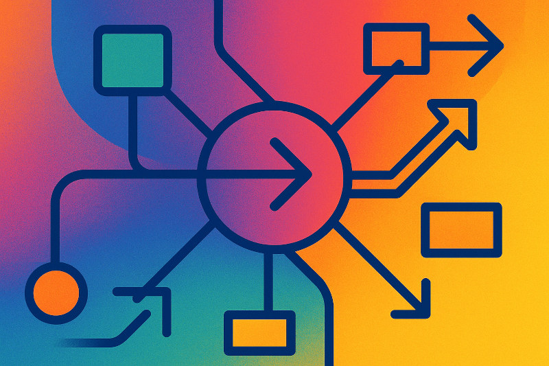 Schema astratto sulla strategia digitale dei professionisti sanitari, dedicato al case study sul Macro Lead Magnet medico