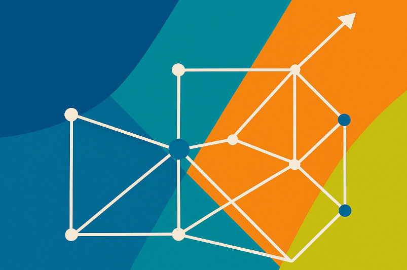 pro“Grafica astratta che rappresenta la costruzione di profili digitali autorevoli per professionisti della salute attraverso SEO e strategie ad alto ROI